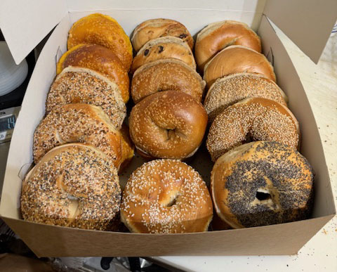 catering box of bagels